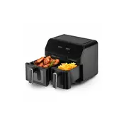 Ufesa AirFryer Storm, Bezuljna, Dupla posuda, 9L(5.5L+3.5L), 8 programa, Crna
