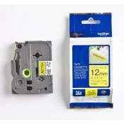Snažno ljepiva laminirana traka, 12 mm, Crna na rumeni
