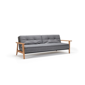 Kavč DUBLEXO SOFA BED z rokonasloni -Svetlo siva