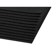 Tkanina dekorativni filc / filc 20x30 cm - (F77) črna (2 kosa)