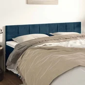 vidaXL vidaXL Posteljno vzglavje 2 kosa temno modro 100x5x78/88 cm žamet, (20792612)