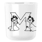 Plastični lonček MOOMIN ABC 200 ml, črka M, bela, RIG-TIG