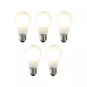 Set 5 E27 zatemnljivih LED žarnic A60 mat 7W 806lm 2700K
