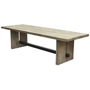 Casa Padrino Country Style Solid Wood Dining Table Gray/Black - Various Sizes - Rectangular Oak Wood Kitchen Table - Solid Wood Dining Room Furniture - Country Style Dining Room Furniture