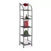 Northix Ozek talni regal s 5 policami, eleganten dizajn, kovinska konstrukcija