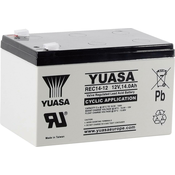 Yuasa Yuasa REC14-12 YUAREC1412 svinčeni akumulator 12 V 14 Ah svinčevo-koprenast (ŠxVxG) 151 x 97 x 98mm ploščati vtič, 6,35mm nizko samopraznjenje, nizki, (20438140)