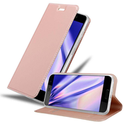 Cadorabo Cadorabo Ohišje, združljivo z HTC U PLAY v klasična rožnata zlata - Zaščitni ovitek z magnetnim zapiranjem, stoječo funkcijo in režo za kartice, (20562750)