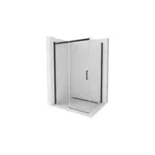 Mexen Omega drsna tuš kabina 120 x 90 cm, prozorna, črna - 825-120-090-70-00