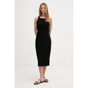 DKNY obleka bombaž z elastanom