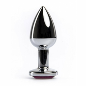 Anal butt plug metal silver M