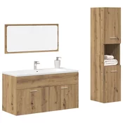 vidaXL vidaXL Kopalniška garnitura 3-delna artisan hrast inženirski les, (22067684)