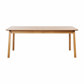 Raztegljiva jedilna miza z mizno ploščo v hrastovem dekorju 95x190 cm Bari – Unique Furniture