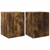 Vidaxl TV stenska omara 2 szt. Dimljeni oreh 30 x 31 x 40 cm