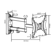 Xstand nosač za TV/17-42/ ARM/LONG/NAGIB -15°do+5°/ROTACIJA 180°/VESA 200X200/do 30kg/7- 42cm od zida ( Xstand TV Arm 17/42 long 022536