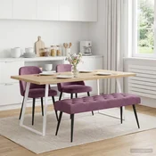 Klop s gumbnim oblazinjenjem Vijolična 110 x 40 x 46 cm Žamet