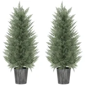 HOMCOM HOMCOM umetna rastlina plastika, kovina O15 x 90V cm zeleno, (5000242196)