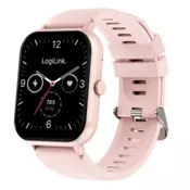 shumee Pametna ura LogiLink Edge 46 mm HD LCD BT 5.4 IP68 za ženske, klici v sili, športna