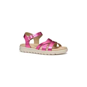 Geox Otroški usnjeni sandali SANDAL SOLEIMA