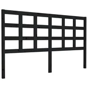 Vidaxl Posteljno vzglavje črno 165,5x4x100 cm trdna borovina