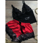 Lace two-piece sleepwear kariana red