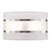 HELAM Sjenilo Helen E27 O25/Visina 15cm bijelo/srebrno - bijela, srebrna, saten - Tkanina / tekstil