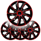 Pokrovi za pesto Quad Bicolor 15 rdeče-črne barve NRM komplet 4 kosov