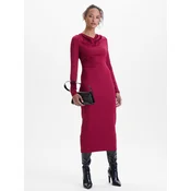 Bordo midi obleka ORSAY