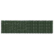 Vidaxl Ograja za balkon z listi Temno zelena 400 x 100 cm