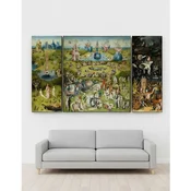 WallXpert triptih na platnu Huhu3162, Hieronymus Bosch – The Garden of Earthly Delights, 170 x 90 cm