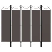 Vidaxl Paravan 5-delni antraciten 200x180 cm