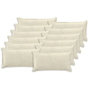 vidaXL Prevleka za blazino 12 pcs HOUTEN Krem 40 x 80 cm Mikrofibra