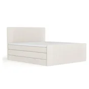 Bež boxspring postelja s prostorom za shranjevanje 180x200 cm Bergamo – Maison de Reve