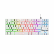 Trust gaming tipkovnica GXT 833W Thado TKL Illuminated, USB, bijela