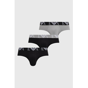 Slip gaćice Emporio Armani Underwear 3-pack za muškarce, boja: siva