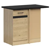 Spodnja kotna omara Junona Line desna 100 cm (delovna plošča) - hrast bernstein