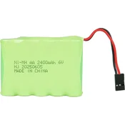 YUNIQUE GREEN-CLEAN 6V 2400mAh NiMH sprejemna baterija s hitec priključkom - AA NiMH polnilna baterija za RC helikopterje, modelne letala, RC igrače, JR in Futaba oddajnike