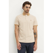 Pamučna polo majica Polo Ralph Lauren boja: smeđa, s uzorkom, 710941504