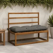 vidaXL Blazina za klop VIANEN 100% poliester Siva 100 x 50 x 12 cm