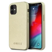 Ovitek Guess GUHCP12SIGLGO Iridescent za iPhone 12 mini (5.4) - Zlat