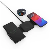 Zložljivi QI polnilnik 3v1 FIXED Flex za Samsung FIXFLE-SA-BK