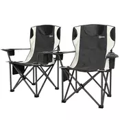 Homestar Zložljiva kamp stol set 94x62x100 cm črna