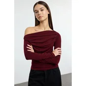Trendyol Milla Ženska bluza Twoaw25Bz00248, Bordo