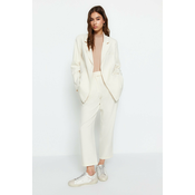 Trendyol Cream Blazer Jacket-Pants Woven Two Piece Set