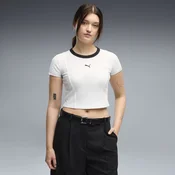 PUMA Essentials Ribbed Baby Tee Women, Clothing, White, M