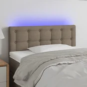 Vidaxl vidaXL LED vzglavje postelje sivo-rjavo 90x5x78/88 cm blago
