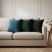 vidaXL Prevleka za blazino 6 kos HEERLEN Modra 40 x 40 cm Žamet
