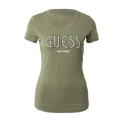 GUESS Majica kaki/srebrna/bela