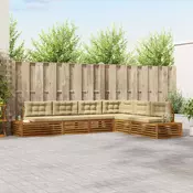 Set vanjskih sofa s jastukom 6 Komad Prirodna i bež