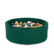 Bobono Suhi bazen Minky V-30 cm s 300 žogicami - steklenično zelen