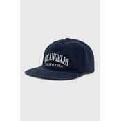 Pamučna kapa sa šiltom Abercrombie & Fitch boja: tamno plava, s aplikacijom